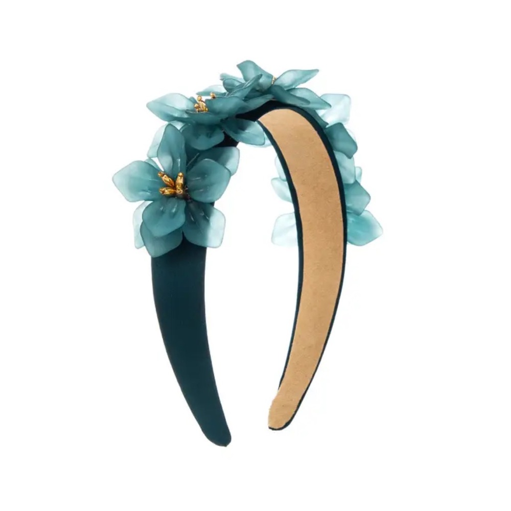 Green 3D Floral Headband